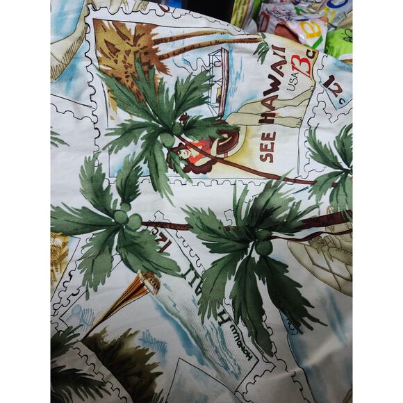 New Sheri Martin 16 Hawaii Tropical Island Fit Flare Post Card Travel DRESS - Picture 8 of 8